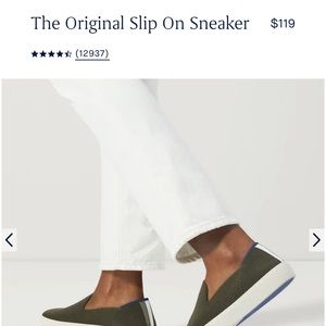 Rothys Olive green canvas sneaker